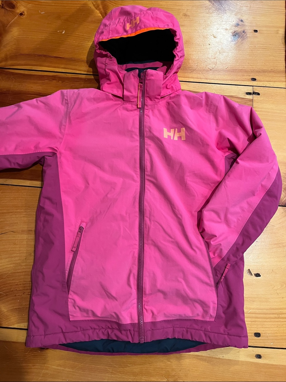 HELLY HANSEN Girls 14 Fuchsia Pink Winter Jacket Coat Hooded